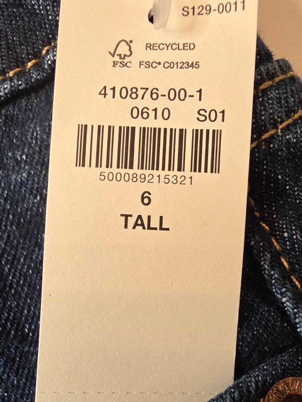 NWT Old Navy Extra High-Rise Sky-Hi Wide Leg Dark Wash Denim Jeans, Size 6 Tall - Picture 4 of 9